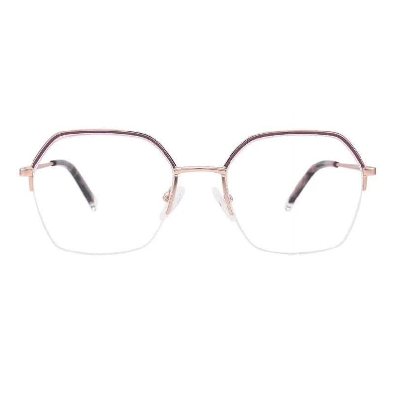 FEROCE China Wholesale Optical Eyeglasses Frame Diamond Integrated Hinge  Metal Eye Frame Optical Glasses