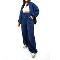 Custom Plus Size 100% Cotton Women's 2-Piece Jogger Track Suit with Custom Logo Lightweight Eco-Friendly Fitness Clothing OEM