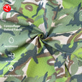 Big Five-Leaf Camouflage Fabric TC 65% Polyester 35% Cotton Waterproof Plaid Breathable Fabric Ripstop for Tactical Clothes