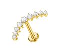 Wholesale G23 ASTM F136 Titanium Internally Threaded Cartilage Tragus Stud Earrings Nose Labret Fashion Body Jewelry