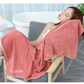 New Style70x140cm Customized Logo Coral Velvet Knitted Microfiber Bath Towels Soft Fluffy Quick Dry Home Spa Beach Towel