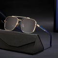 Logo Custom 2025 Vintage Male Double Bridges Driving Sun Glasses UV400 Pilot Square Sunglasses Men