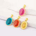 Gold Plated Copper Our Lady of Guadalupe Pendant Collection Colorful Enamel Religious Jewelry Making Wholesale Accessories