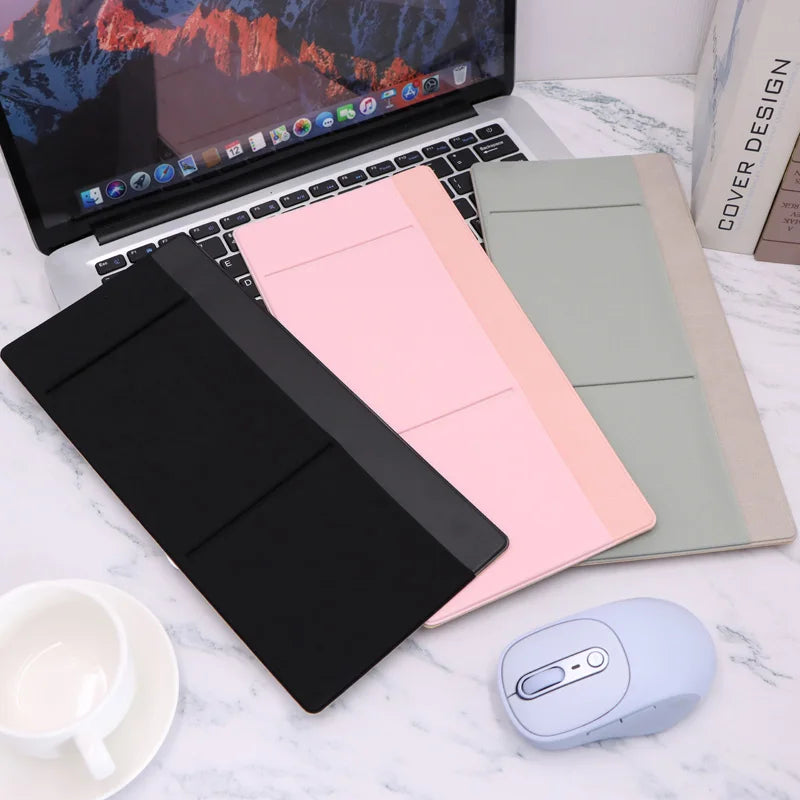 3-Pocket Stick-On Laptop Mouse Pocket Universal Self-Adhesive Laptop Mouse Pouch Suitable for Laptop Multi-Functional Mouse Bag