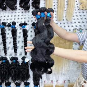 Wholesale Top Quality Unprocessed Mink Brazilian 9A Body Wave Human Hair BundleCuticle Aligned Hair Extension Vendor