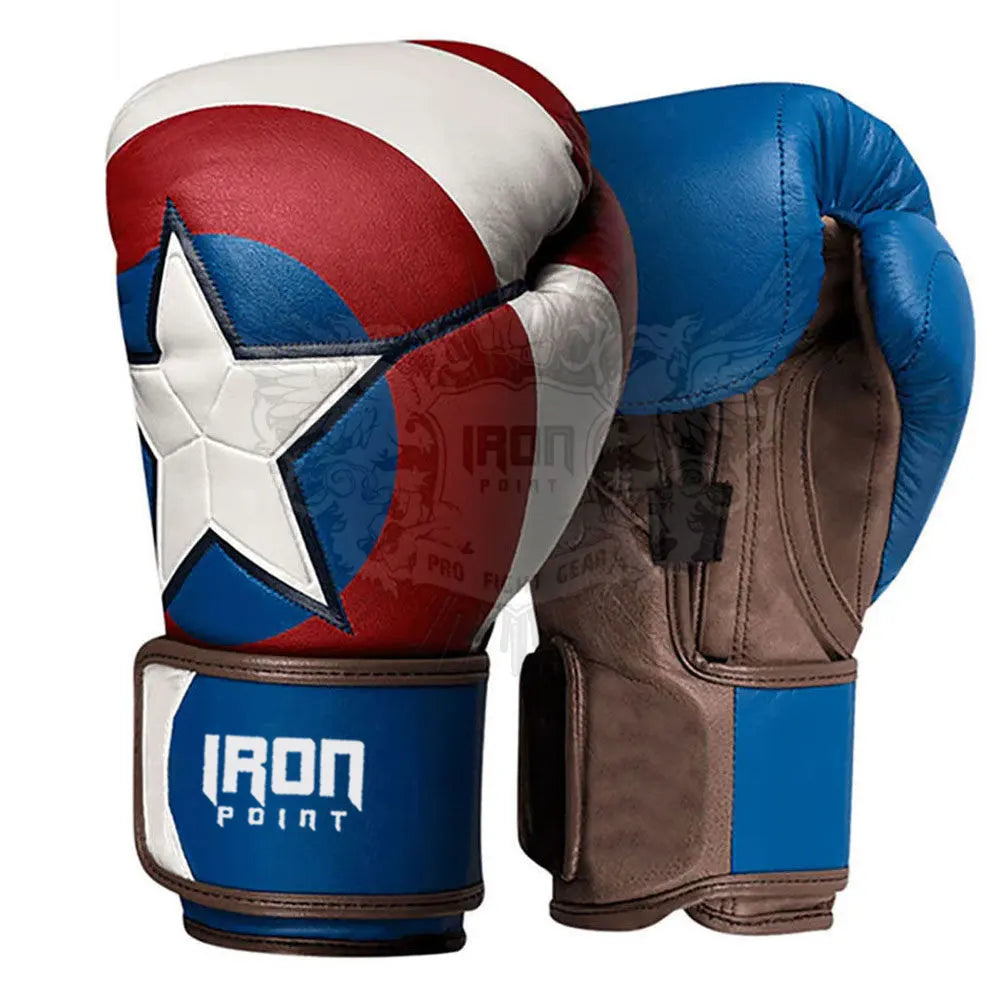 Professional High Quality Laced Leather Training Boxing Gloves for Men Youth Adult Moisture Wicking Customizable Options IRON