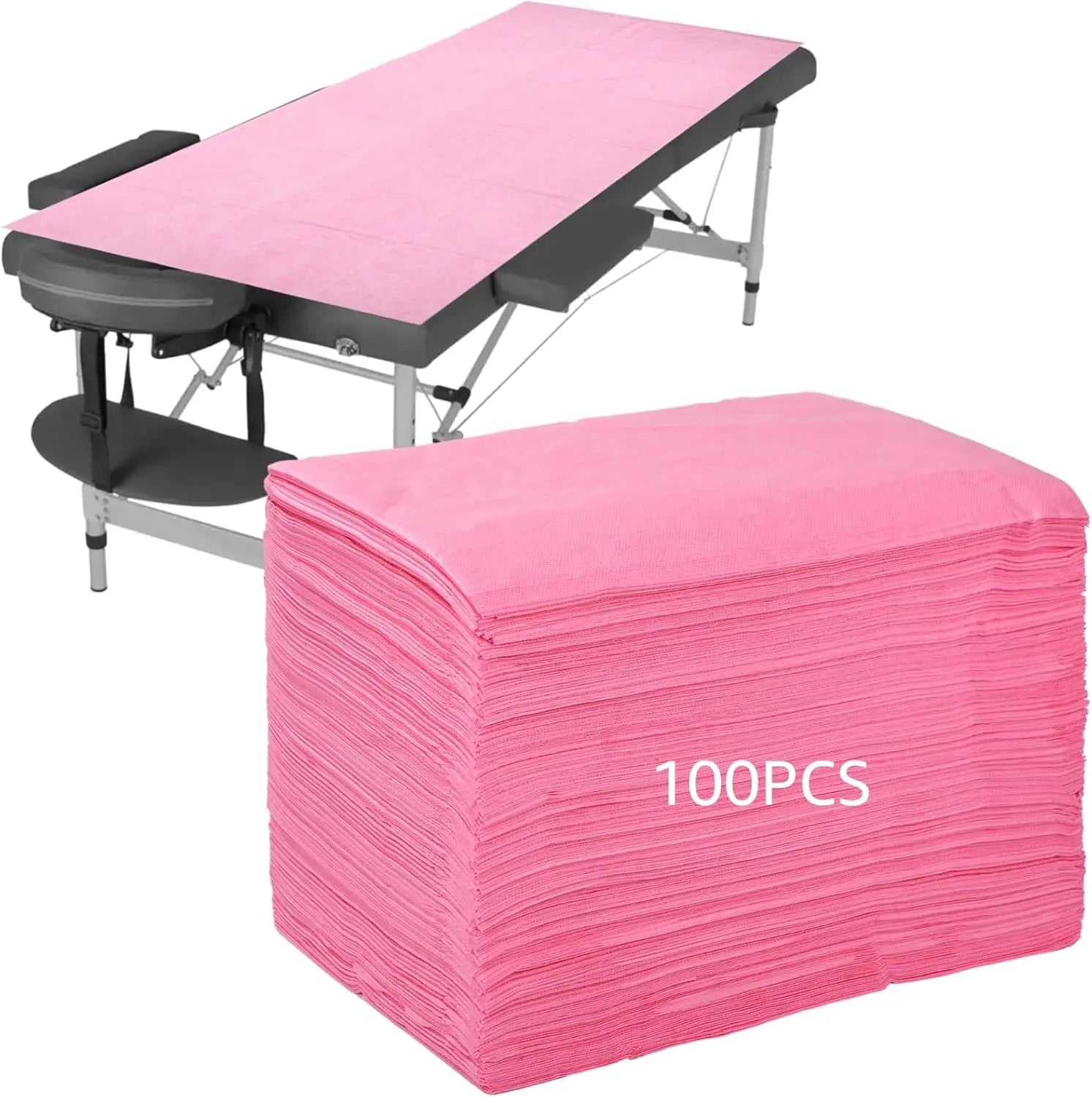 Disposable Massage Table Sheets Non Woven Fabric Spa Disposable Bed Sheets for Massage Spa Beauty Salon(White)