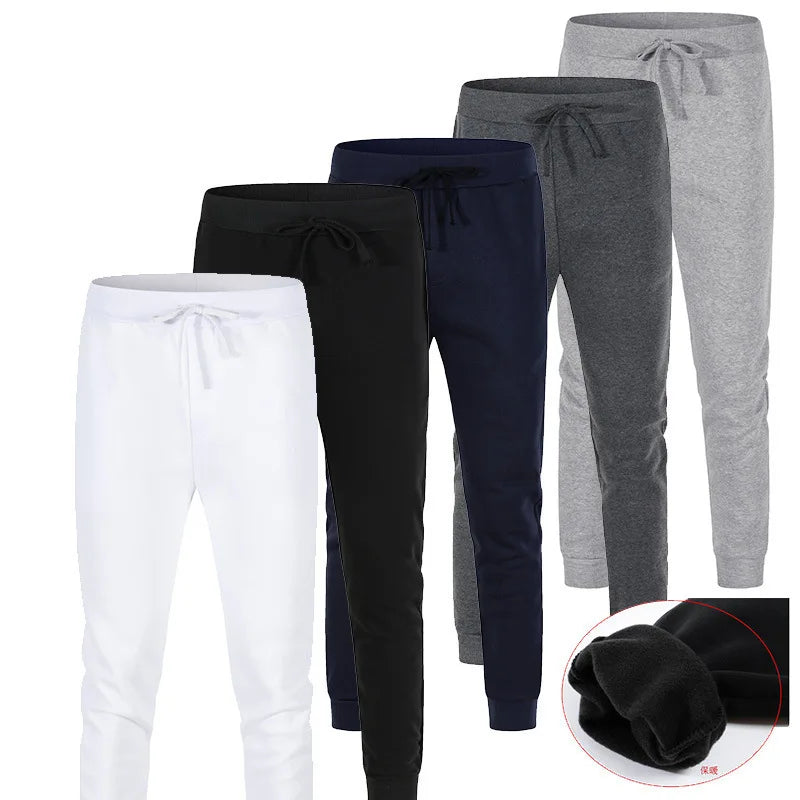 China Bangladesh Factory Price OEM Customized Logo Embroidery Plus Size Mens Loose Fit Tapered Fleece Lined Sports Pants