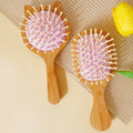 Private Label Bamboo Air Bag Waterproof Hairbrush Mini Cute Comb for Girl's Hairstyle Personalized Curl Defining Detangling