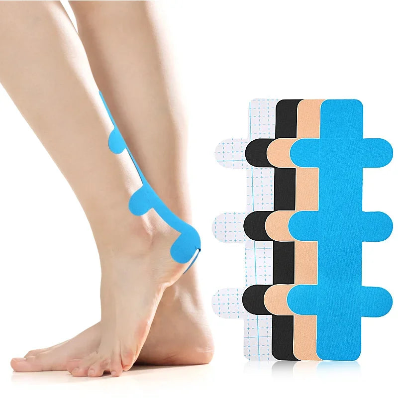 Pre-cut Original Cotton Kinesiology Tape for Ankle  and Leg  Waterproof Breathable Enhance Elastic Kinesiology Athletic Tape