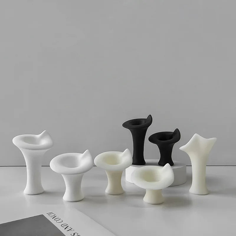 M Size 3D Creative Shape Candle Holder Aromatherapy Candle Silicone Mold DIY Handmade Candle Holder Plaster Decoration