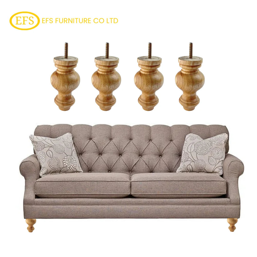 Direct Factory Export Vietnam Custom Design Premium Quality Modern Solid Wood Chair Legs Dining Table Living Room Outdoor