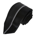 Exve Exclusive Black Polka Dot Half Plain Custom Cut Italian Tie Turkey Origin