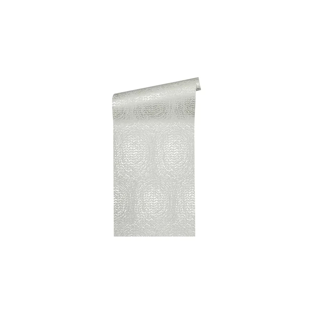 Made in Germany - Luxury Wallpaper rolls Geometric Beige Silver Non Woven Contract Wallpaper Dots Circles - 1005 x 053 m