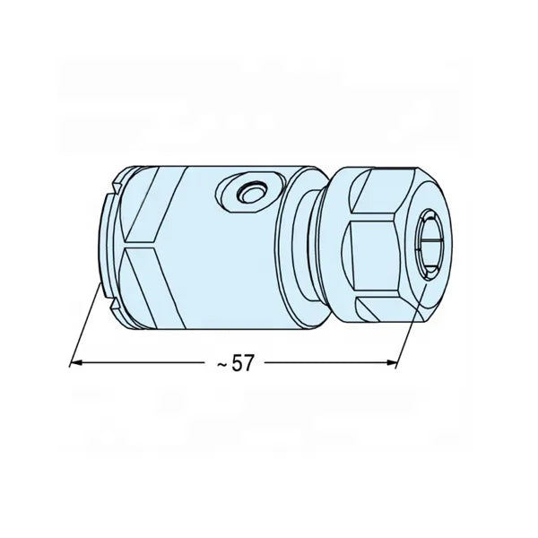 Stainless Steel ER-034045 Precision Stainless Steel Er16 Collet Chuck Holder for Cnc Edm Machining HE-E06905
