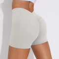 PASUXI Women's High Waist Yoga Shorts Scrunch Butt Quick-Dry Fitness Leggings V Waistband Gym Running Shorts for Women