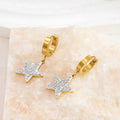 Temperament Love Heart Dangle Pearl Earrings Fashion Elegant Jewelry White Shell Shiny Crystal Triangle Eye Drop Earrings