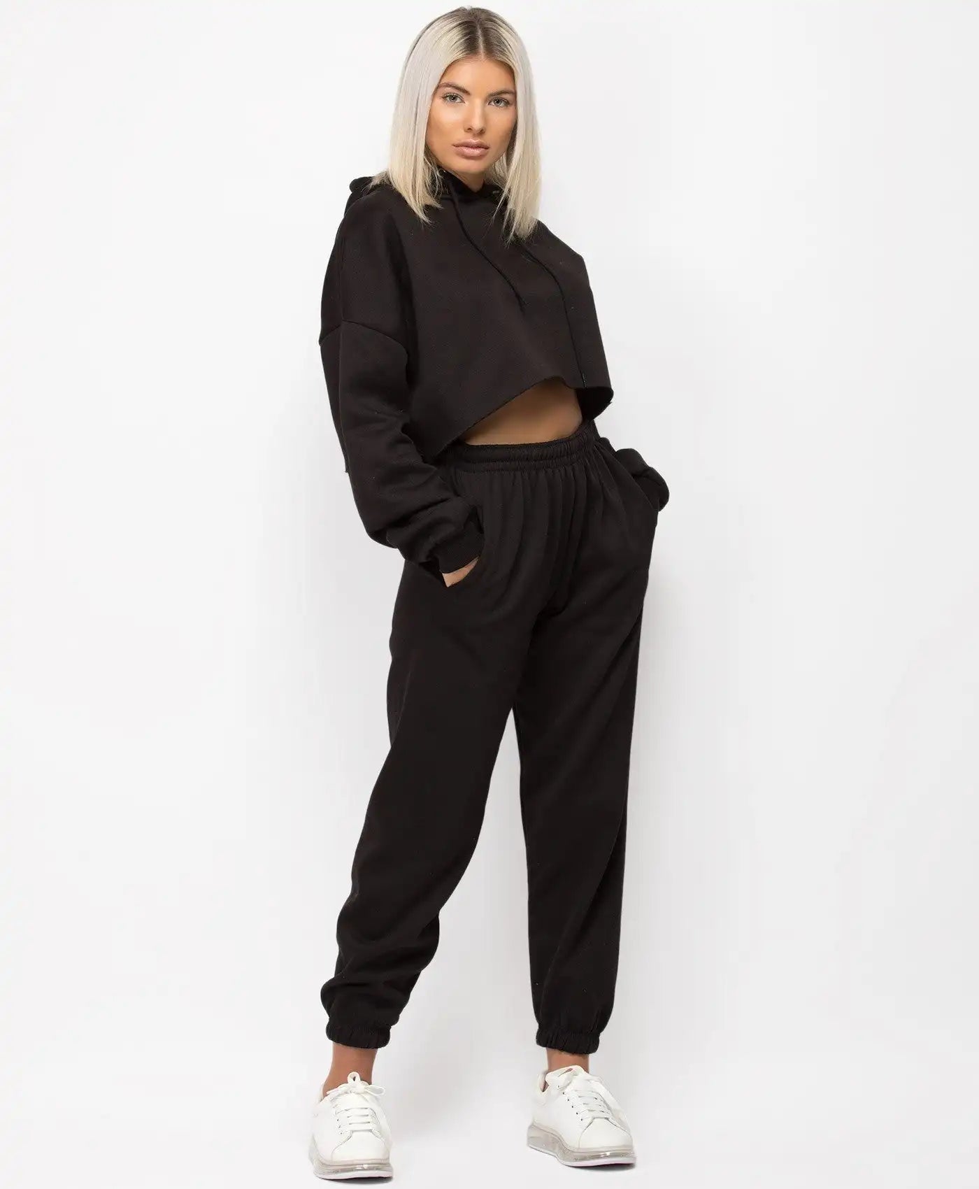 2pcs Women Sport Suit Hoodie Sweatshirt Loose Irregular Top Leggings Pant Casual Jogger Outfit Sports Two-piece Set
