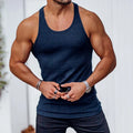 Men's Casual Fitness Tank Top Knitted Custom Printed Stonewashed Sports Gym Marathon Running Seamless Quick Dry Breathable