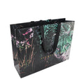 Custom Logo Luxury Black Card Art Paper Bag Cardboard Paper Gift Bag With Black Silk Handles for Clothing