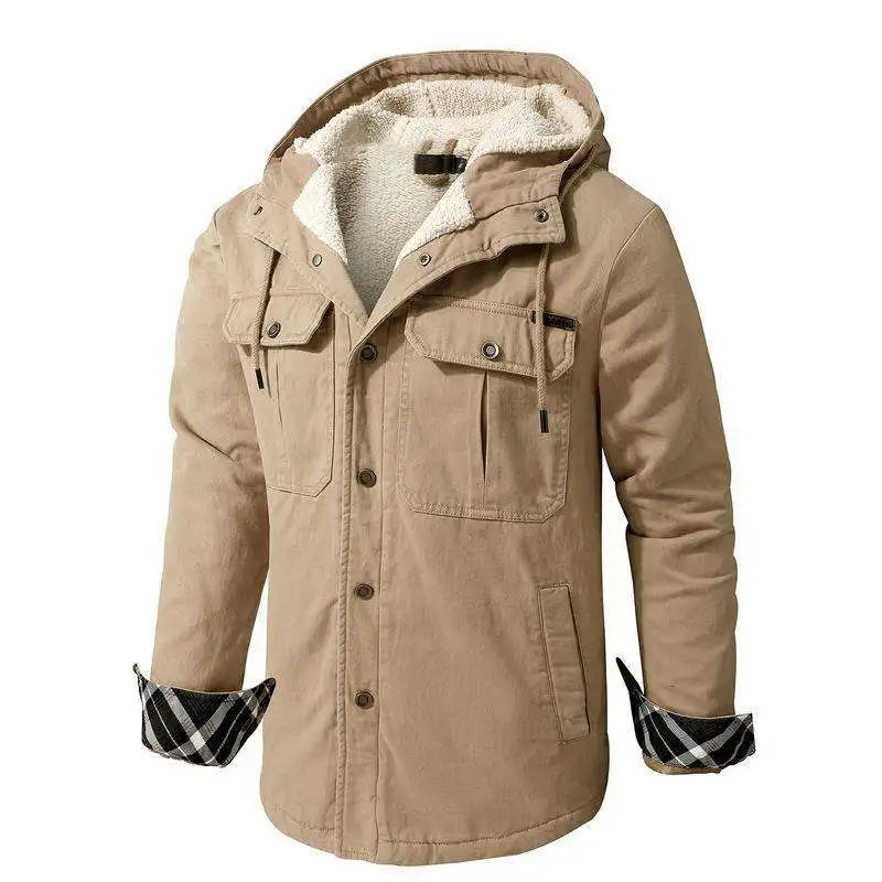 Winter Men Thick Jacket Loose Hooded Plus Size Men's Clothing Winter Clothes for Men