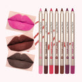 Custom Logo Luxury Velvet Creamy Smudge Proof Unbranded Bright Coloured Gold Lip Liner Pencil MegaBDM