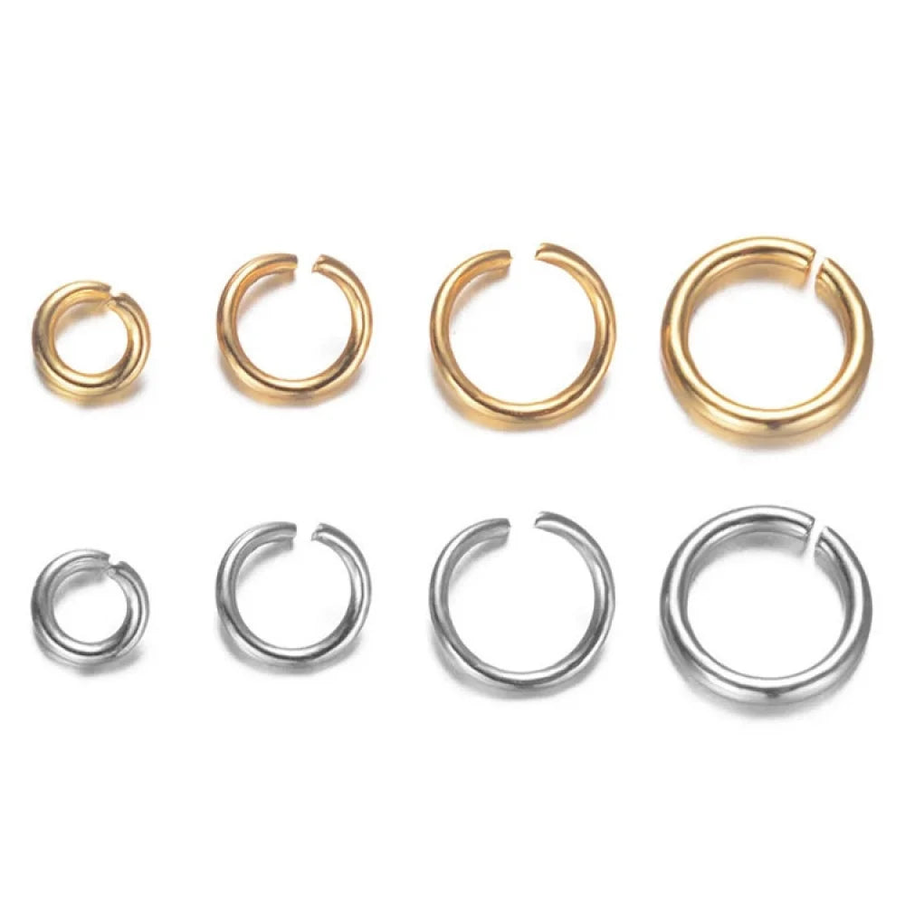 Stainless Steel Split Rings Multi-Size  DIY Jewelry Accessories Gold Plated Open Jump Rings for Jewelry Making
