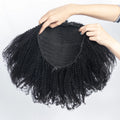 Afro Kinky Curly Half Wig 3 in 1 Glueless Human Hair Wig Brazilian Virgin Hair Wear Go Invisible Drawstring Flip Over Human Hair