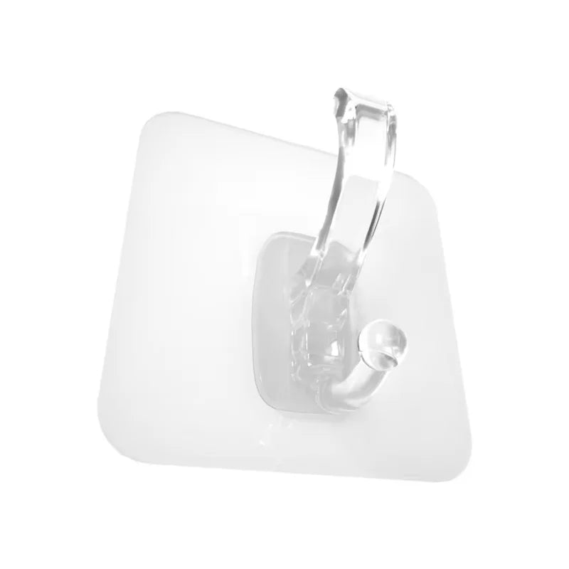 Hot Sale Wall-Mounted Transparent Plastic Coat Hanger 5mm Multifunctional Self-Adhesive Hook for Bags and Clothes Removable