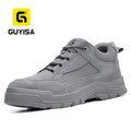 GUYISA Grey Color Faux Suede Upper European Standard Steel Toe Solid Double Density Polyurethane PU Sole Security Boots MegaBDM
