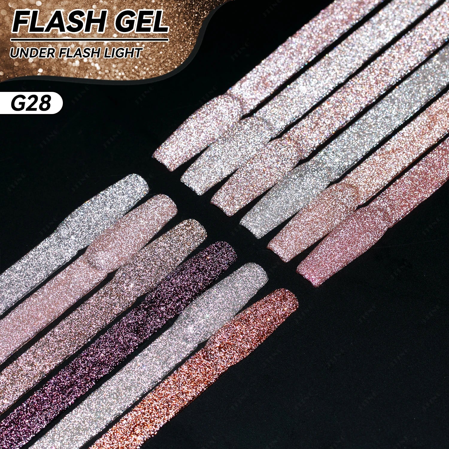 JTING Hot Selling Seasonal Popular Reflective Disco Gel Polish Collection 12colors Set Box Unique Design Gel Nail Polish Brand