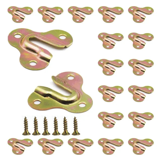 Custom Stainless Steel Carbon Steel Zinc Yellow Keyhole Hangers Mug Key Coat Hanging Rack Cross Wooden Screws