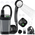 Rechargeable 6000MAH Outdoor Camping Shower with LED Display of Battery Level and Temperature for Camping