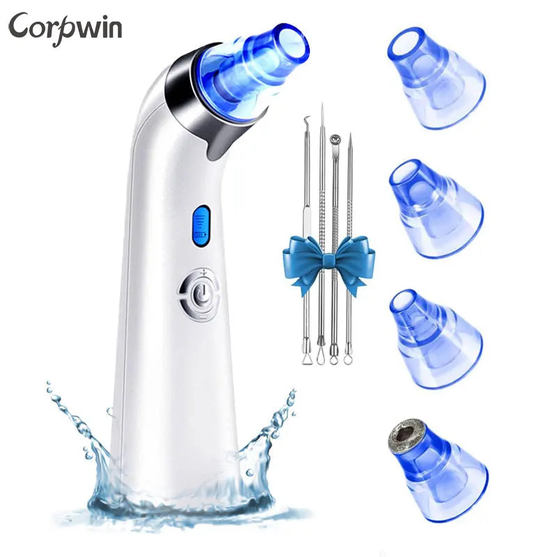 Home Use USB Rechargeable Deep Cleaning Blackhead Extractor Tool 3 Adjustable Suction Pore Vacuum Blackhead Remover