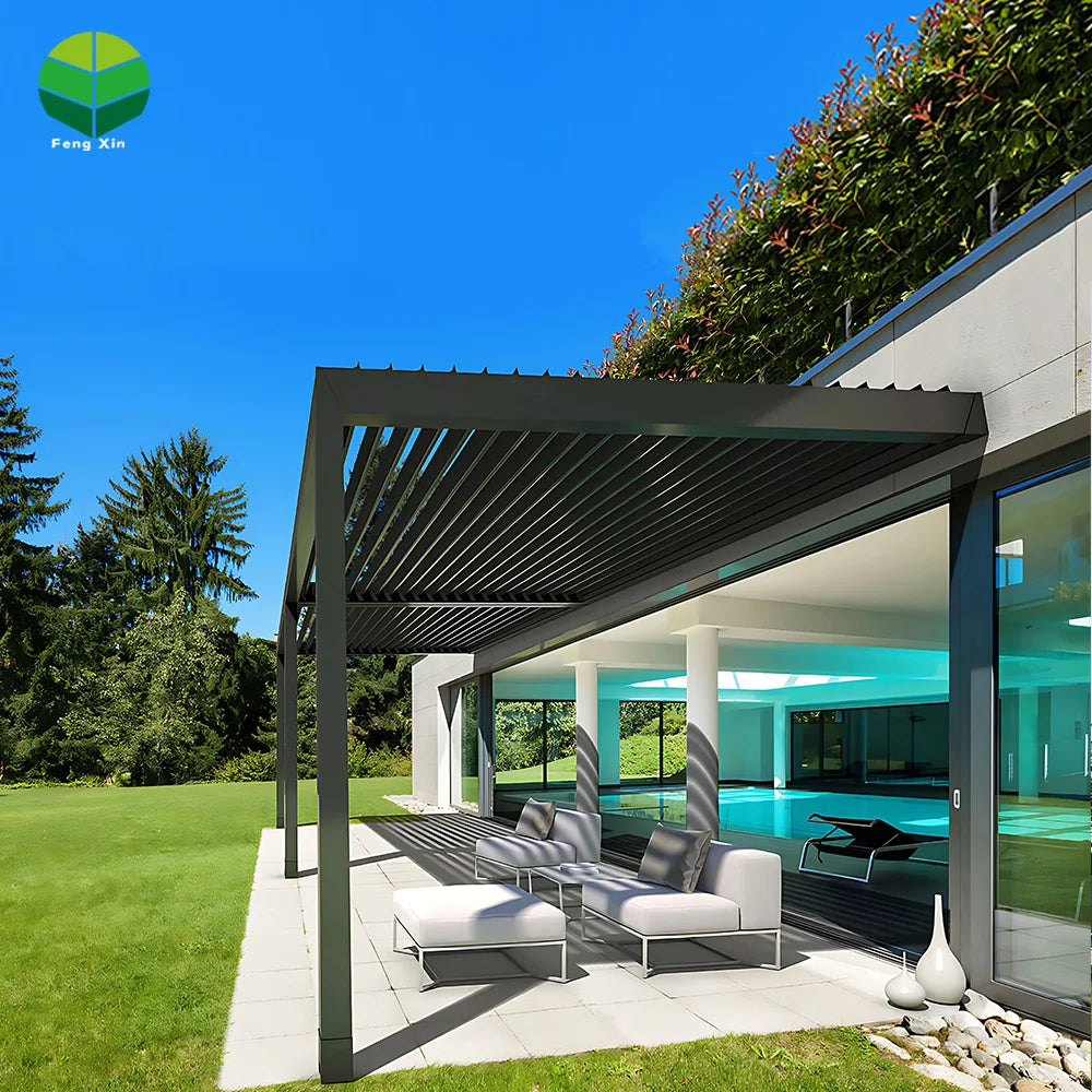 Garden Bioclimatica Motorized Pergola Aluminium Outdoor Louver Aluminum Pergola for Party