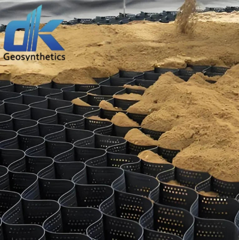 100mm 150mm 200mm Textured Perforated Plastic Geocell Gravel Grid Hdpe Geocell for Traffic Car Driveway Geocell for Road