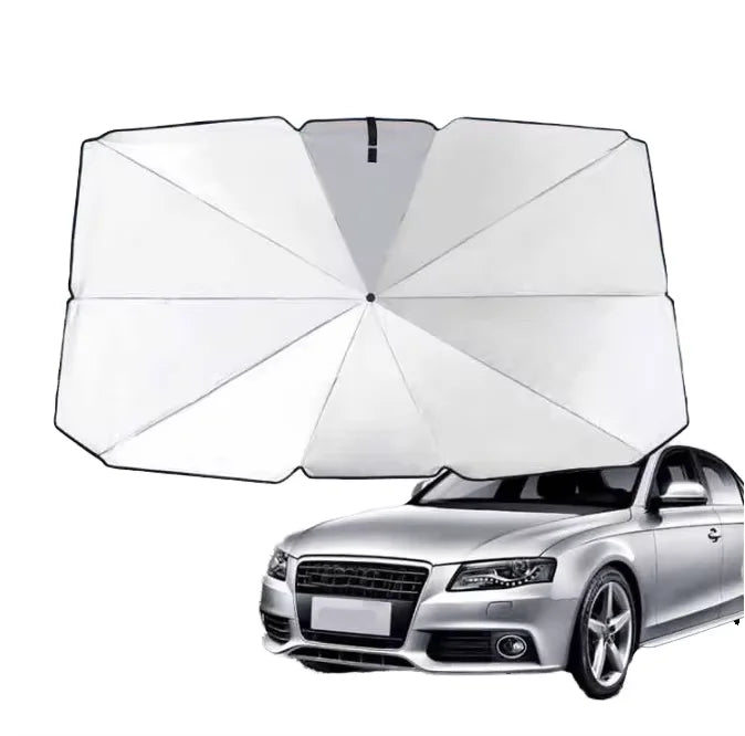 Car Sun Shade Umbrella with Movable Handle Heat Resistant Car Umbrella