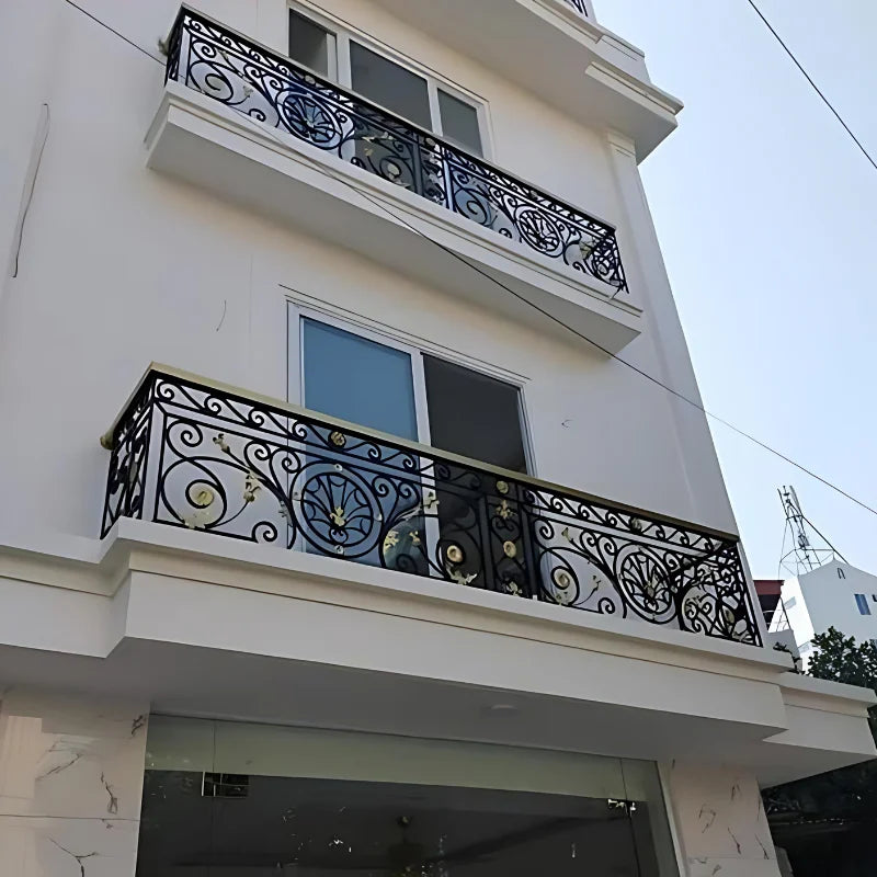 Modern Style Creative Stainless Steel Iron Brass Railing Ideas for Small Balconies Villas Adding Charm Safety Urban Living