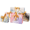 MU High Quality Bowknot Art Paper Bag With Silk Ribbon Custom Logo Bag Clothes Garment Gift Bag Shopping