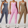 PASUXI Hot Selling Women Sportswear Gym Fitness Wear Bodysuit Hollow Out Workout One Piece Jumpsuit Tight Sports Yoga Jumpsuit