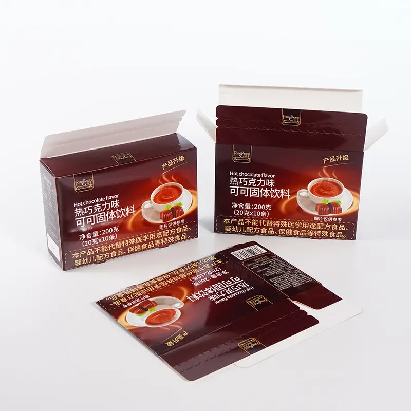 Digital Printing Recyclable Custom Logo Food Coffee Packaging Boxes Tear Zipper Cardboard Box With Tear Strip Box MegaBDM
