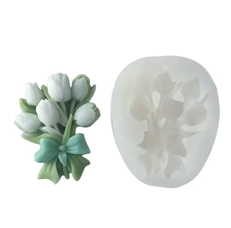 3D Flowers Silicone Candle mold DIY Aromatherapy Candle Soap Chocolate Cake Decoration Tools Plaster Handmade Candle Mold
