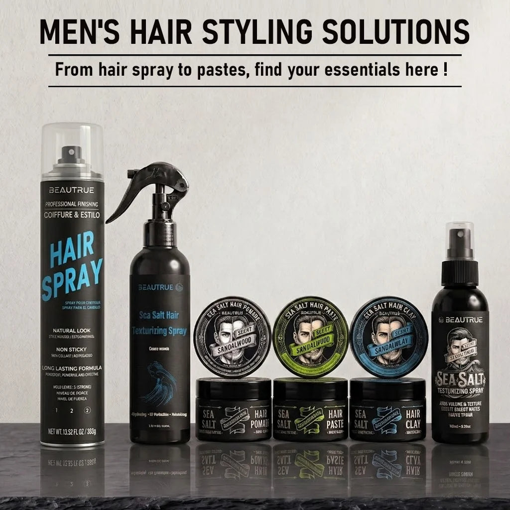 OEM Custom Sea Salt Spray Men Styling Spray Hair Pomade Wax Paste Matte Clay Barber Supplies Fluffy Styling Texturizing Products MegaBDM