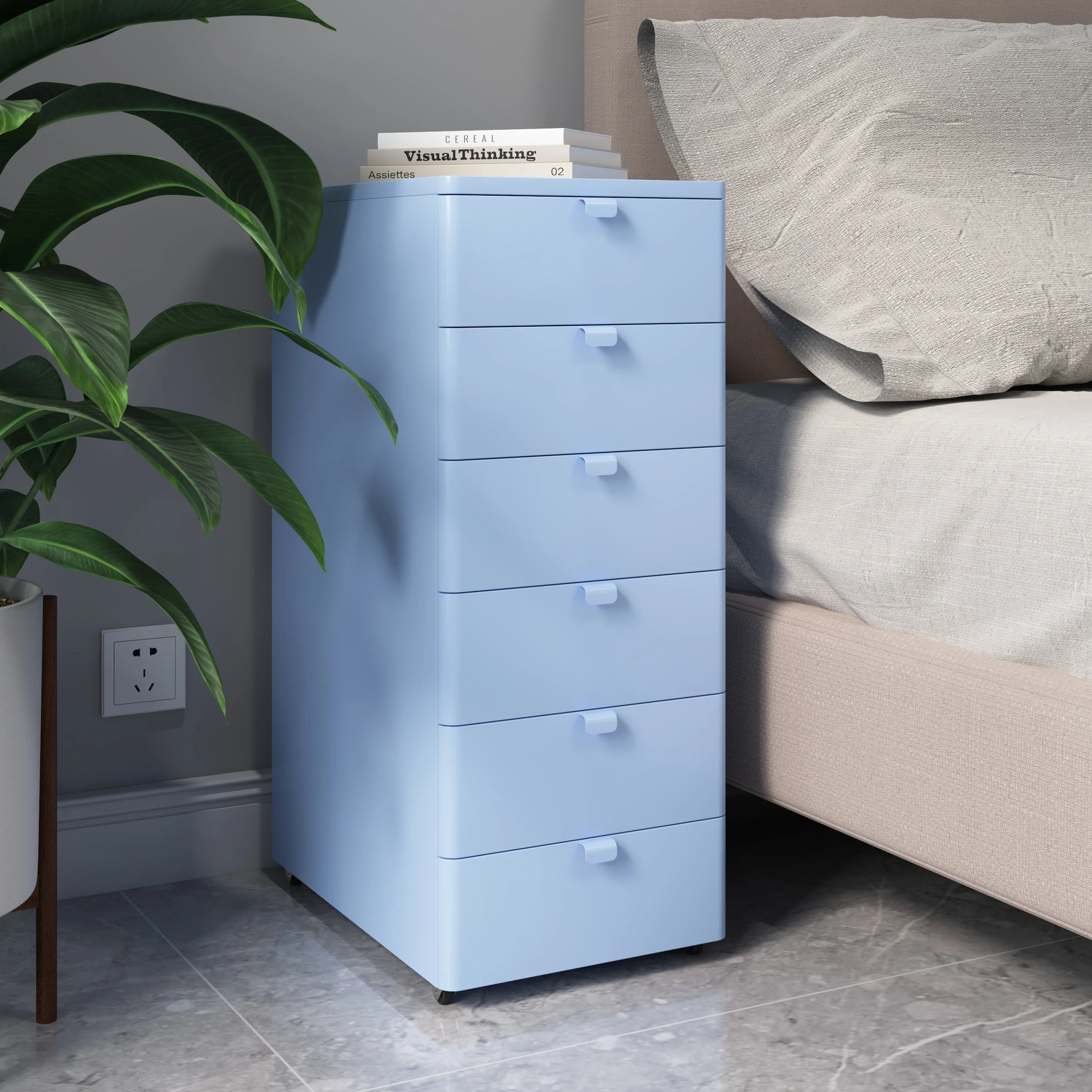 Mini-Type 6-Drawer Steel Locker Neat and Easy-to-Clean Design for Small Items