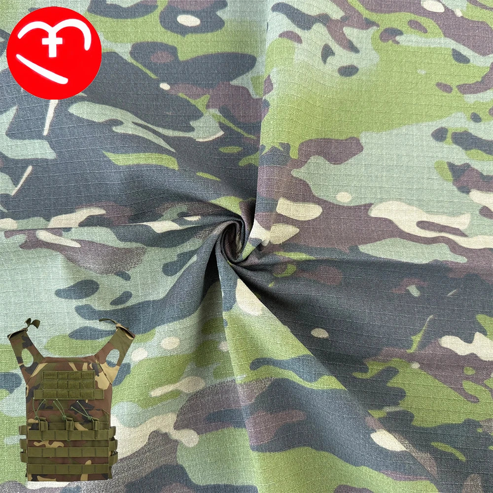 American CP Jungle Camouflage Polyester Cotton Plaid Fabric TC65/35 Breathable Wear-Resistant for Tactical Clothing Pants