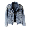 Classic Casual Women Blue Denim Jean Jacket Durable Lightweight Wholesale Fashion Outerwear for Stylish Everyday Wear