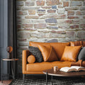 Germany Made Modern Design Photo Wallpaper Murals Stone Wall Beige Brown Non Woven Vinyl Wall Mural for Bedroom Hospital