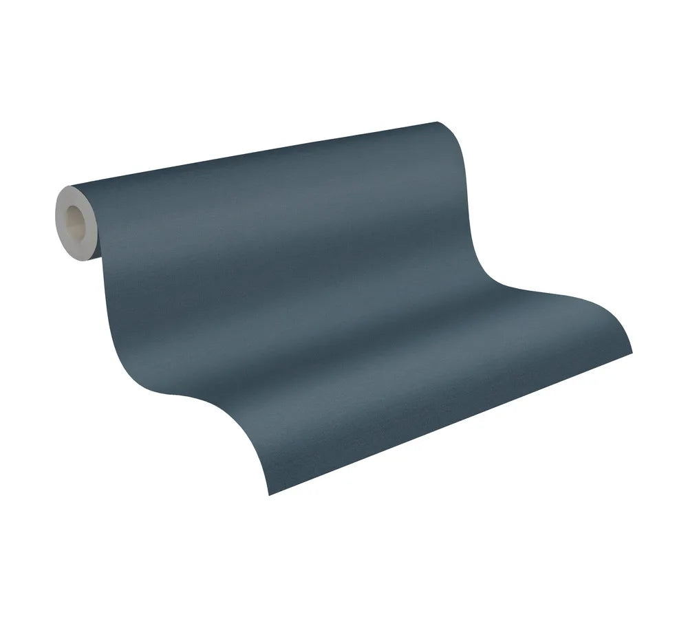 Made Germany European Plain Non Woven Vinyl Wallpaper Rolls Blue Textile Structure Abrasion-Resistant Light Resistant