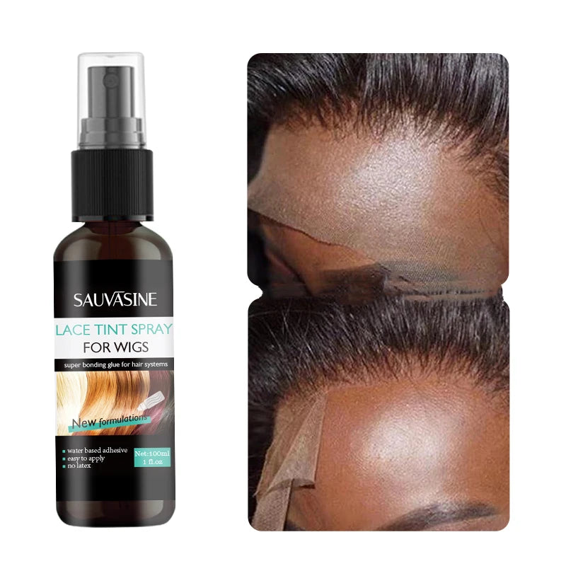 OEM Lace Wig Tint Spray for Professional 100ml Hair Color Dye Lace Wig Lace Tiny Spray for Different Skin Types
