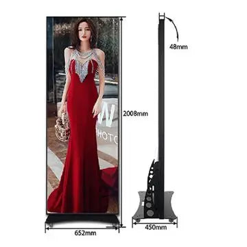 Top Selling P1.86 P2 P2.5 P3 Full Color Portable Advertising LED Screen LED Poster Display